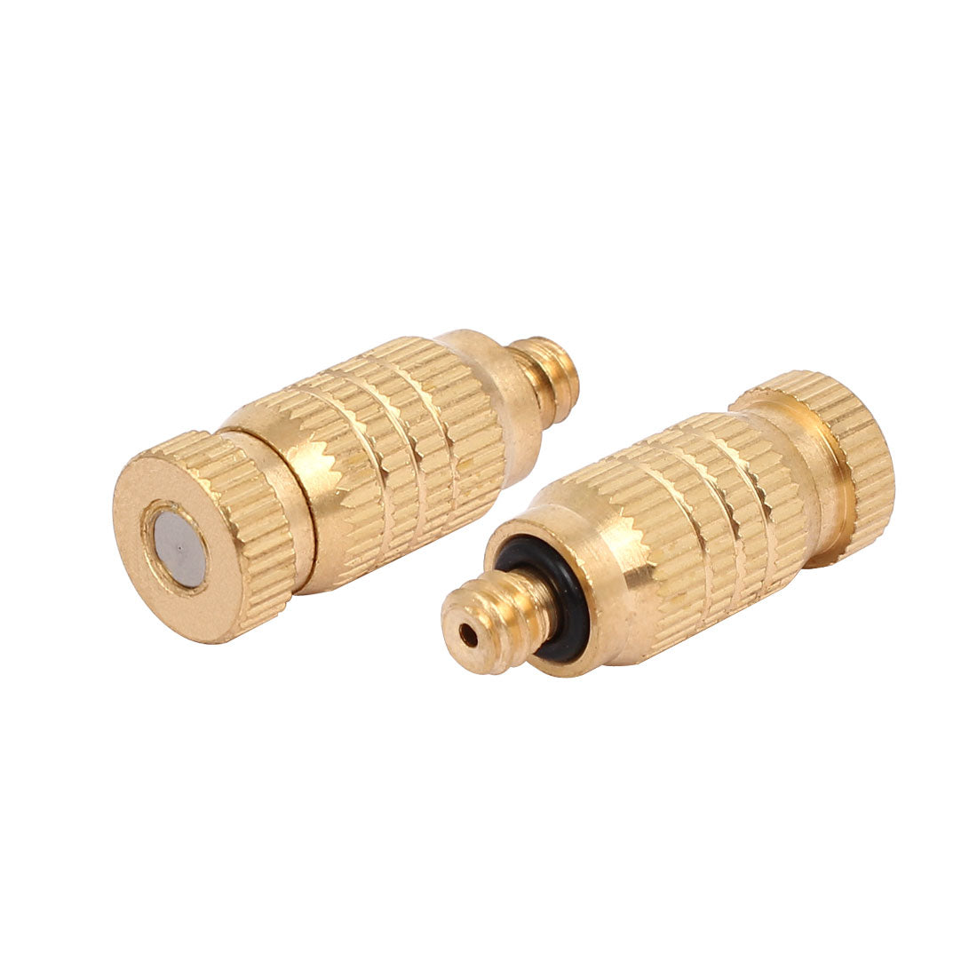 Harfington 0.15mm Orifice Dia 25mm Long Brass Mist Nozzle Gold Tone 5pcs