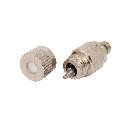 Harfington 0.15mm Orifice Dia 22mm Long Mist Nozzle Silver Tone 5pcs