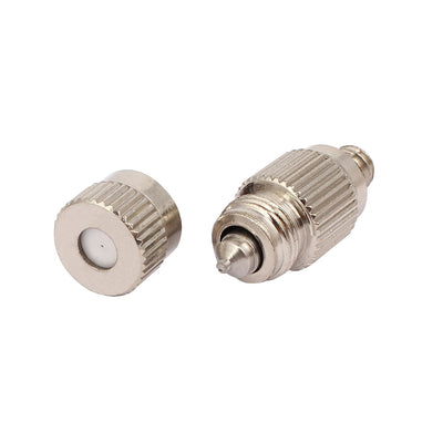 Harfington 0.4mm Orifice Dia 22mm Long Mist Nozzle Silver Tone 5pcs