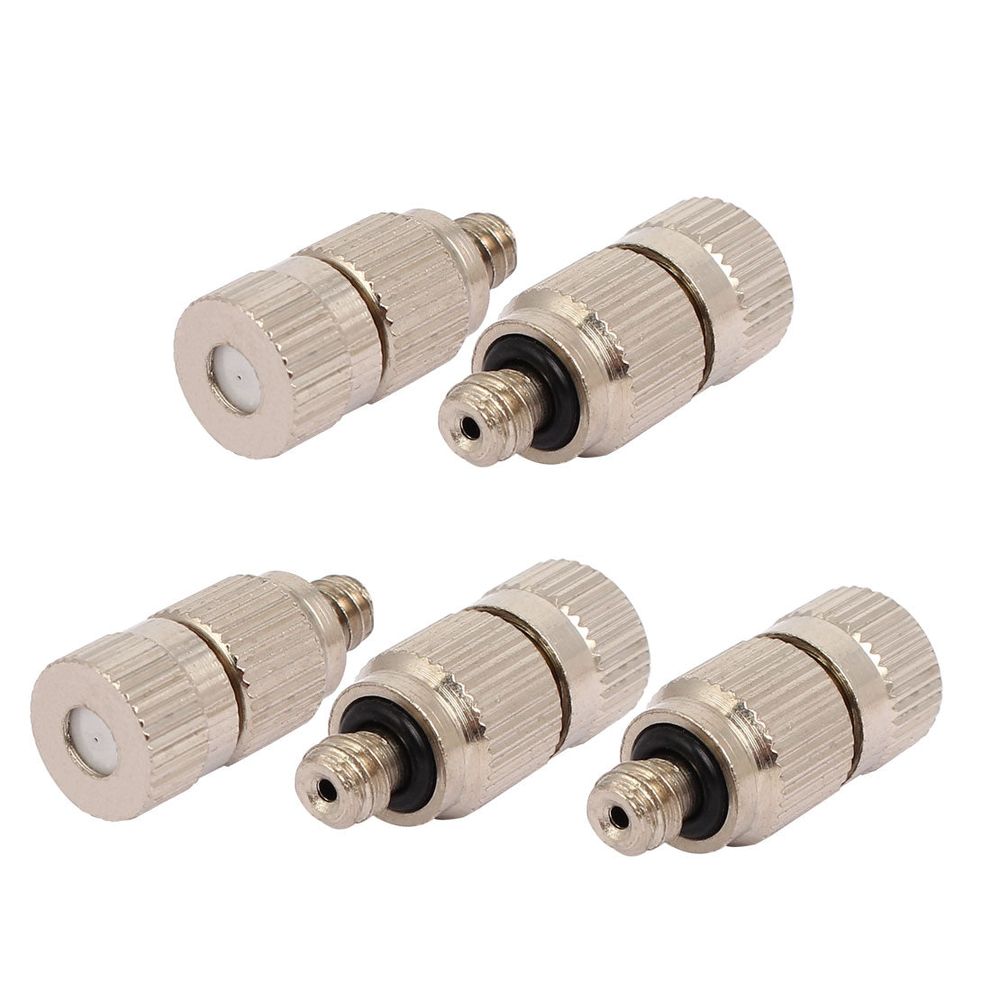 Harfington 0.4mm Orifice Dia 22mm Long Mist Nozzle Silver Tone 5pcs