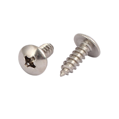 Harfington M4x12mm Thread 316 Stainless Steel Truss Phillips Head Self Tapping Screw 15pcs