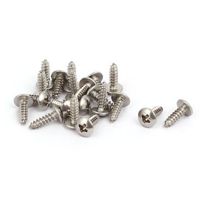 Harfington M3x10mm Thread 316 Stainless Steel  Phillips Head Self Tapping Screw 20pcs