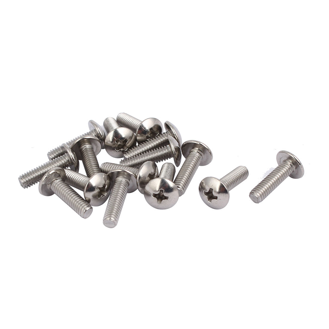 Harfington M4 x 14mm 316 Stainless Steel Truss Phillips Head Machine Screws 15pcs