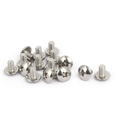 Harfington M4 x 6mm 316 Stainless Steel  Phillips Head Machine Screws 15pcs