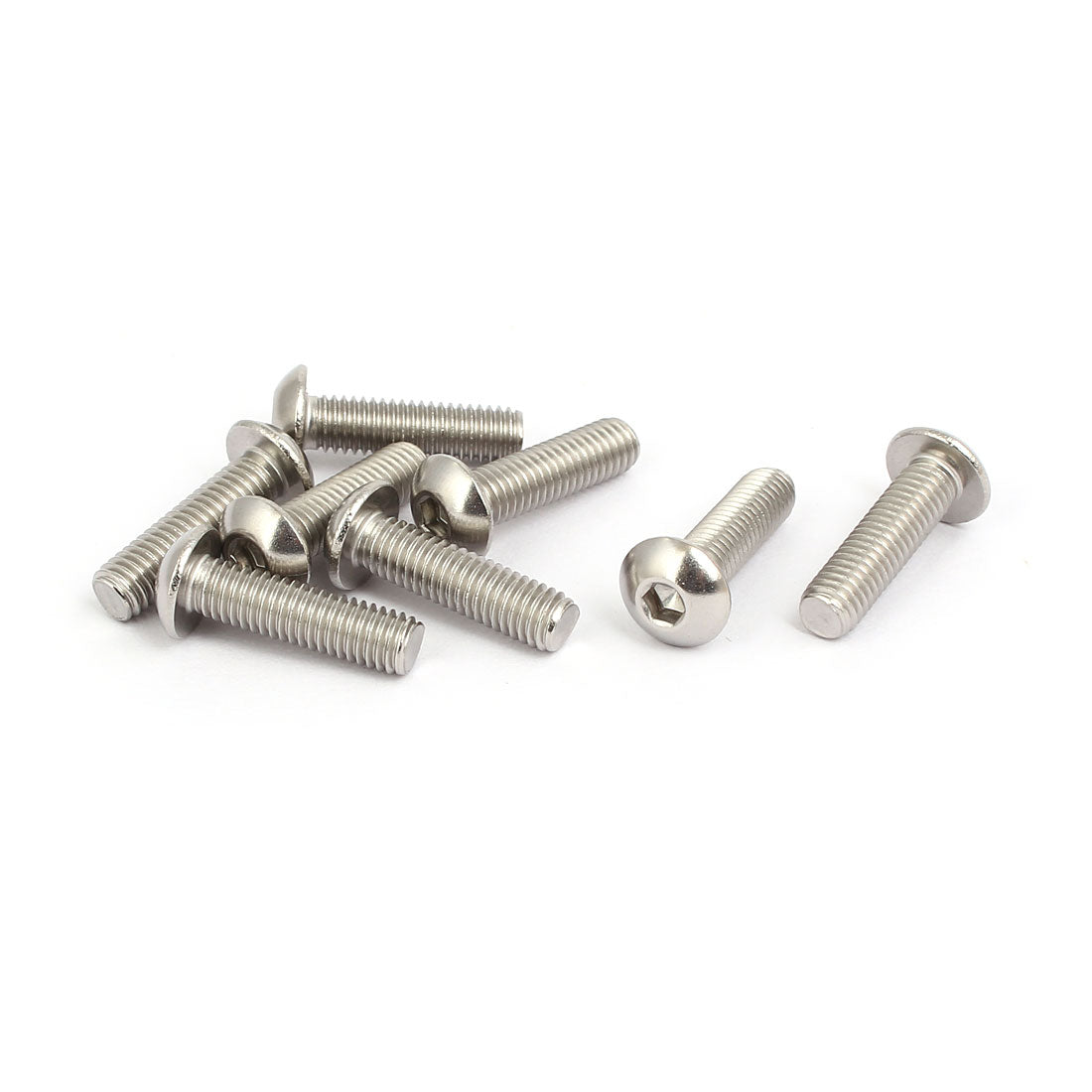 Harfington M5x18mm 316 Stainless Steel Pan Head Hex Socket Cap Screws 8pcs