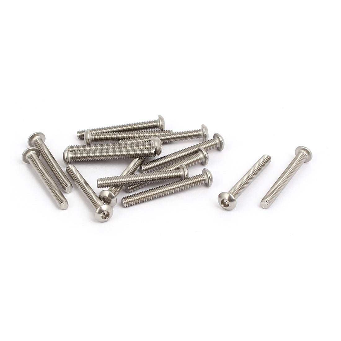 Harfington M3x25mm 316 Stainless Steel Pan Head Hex Socket Cap Screws 15pcs