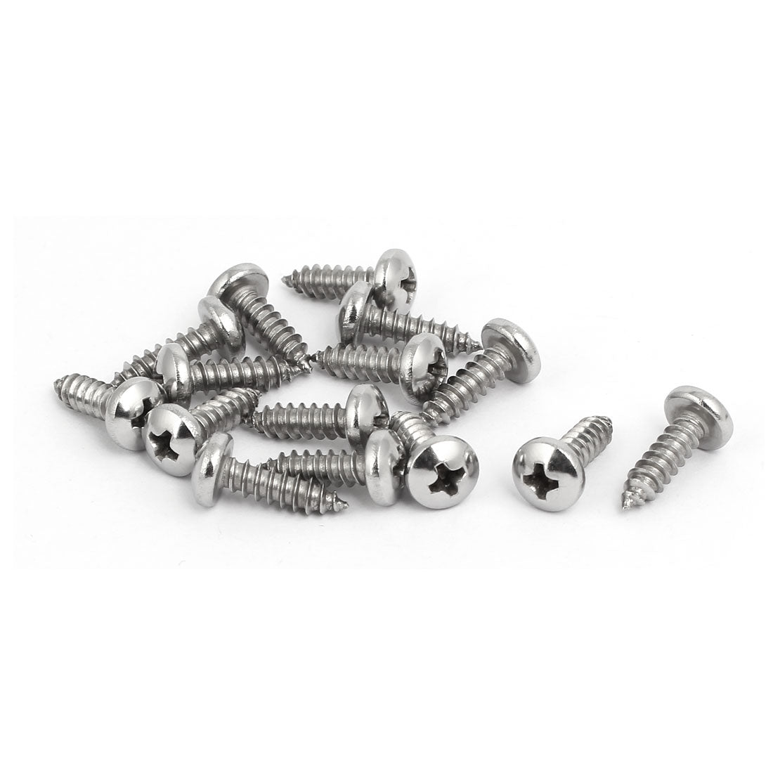Harfington M4.8x16mm 316 Stainless Steel Phillips Pan Head Self Tapping Screws 15pcs