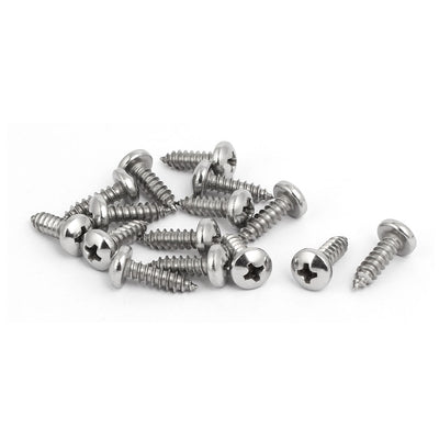 Harfington M4.8x16mm 316 Stainless Steel Phillips Pan Head Self Tapping Screws 15pcs