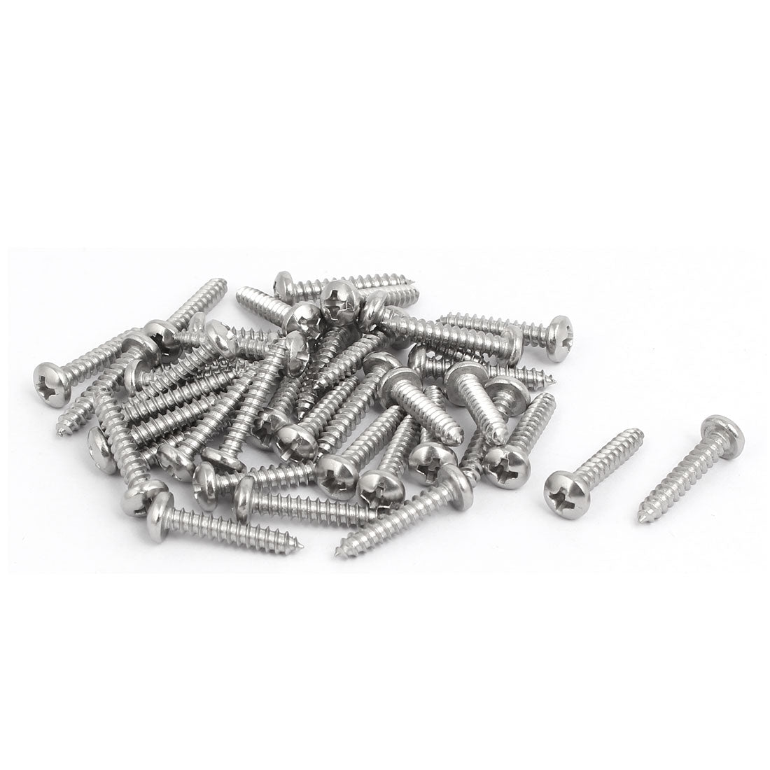 Harfington M3.5x19mm 316 Stainless Steel Phillips Pan Head Self Tapping Screws 40pcs