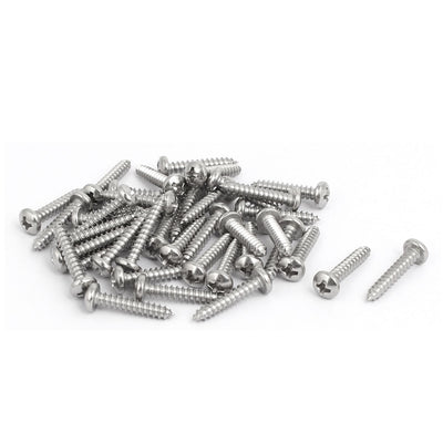 Harfington M3.5x19mm 316 Stainless Steel Phillips Pan Head Self Tapping Screws 40pcs