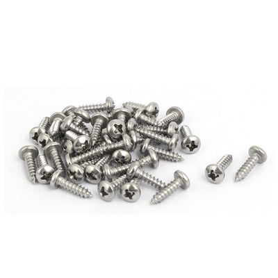 Harfington M3.5x13mm 316 Stainless Steel Phillips Pan Head Self Tapping Screws 40pcs