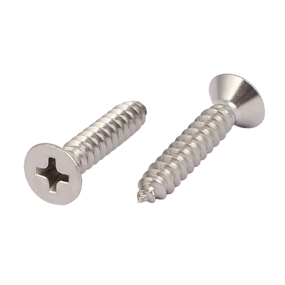 Harfington M4.8x25mm 316 Stainless Steel Flat Head Phillips Self Tapping Screw Bolt 20pcs