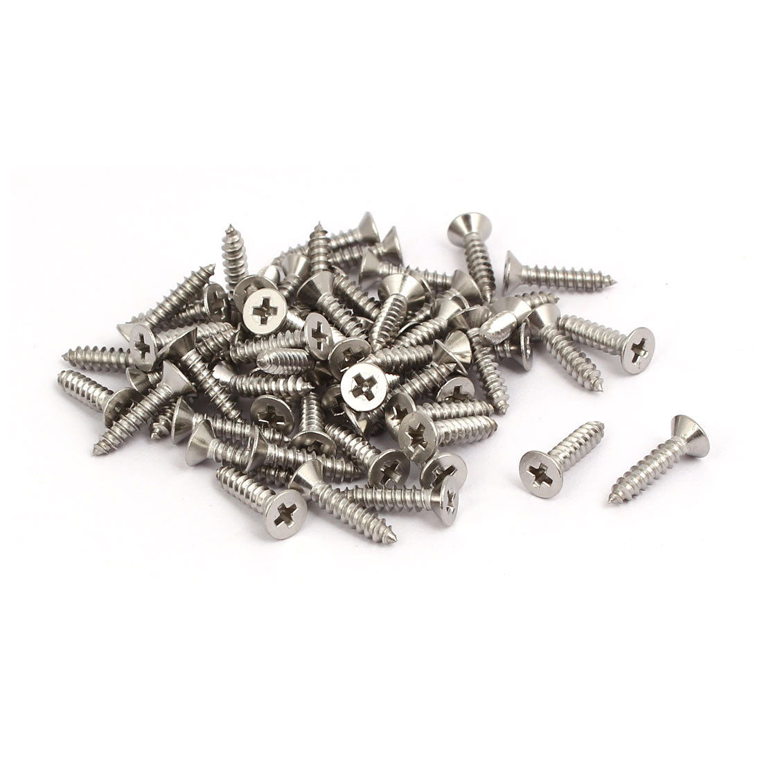 Harfington M2.9x13mm 316 Stainless Steel Flat Head Phillips Self Tapping Screw Bolt 60pcs
