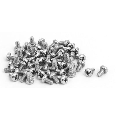 Harfington M3x5mm 316 Stainless Steel Phillips Pan Head Machine Screws 60pcs