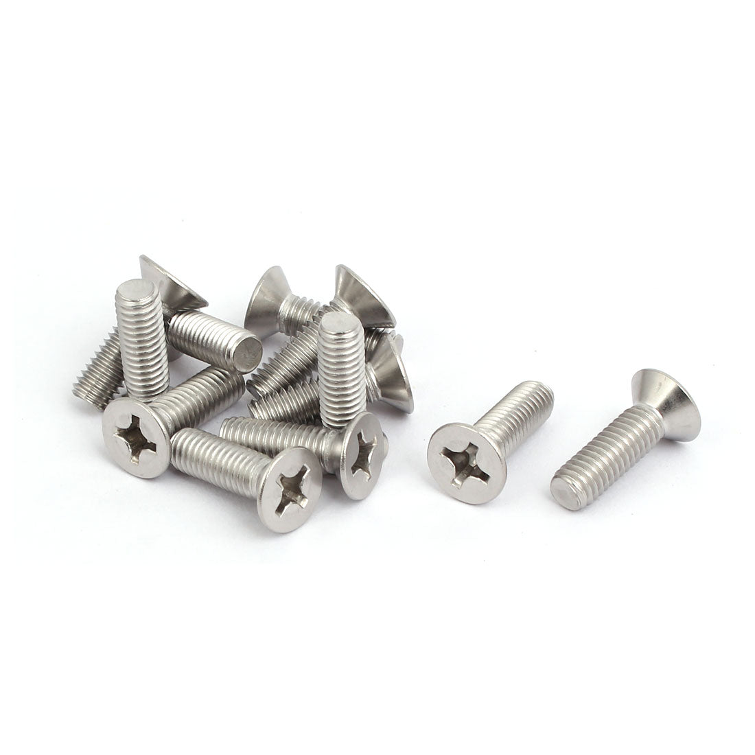 Harfington M6x20mm 316 Stainless Steel Phillips Countersunk Bolt Machine Screw 12pcs