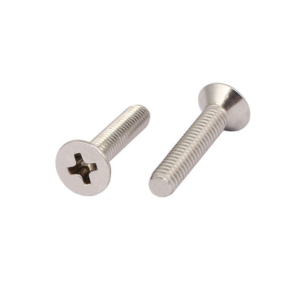 Harfington M4x20mm 316 Stainless Steel Phillips Socket Flat Head Machine Screws 25pcs