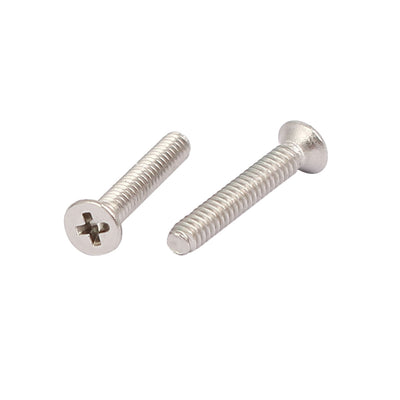 Harfington M1.6x10mm 316 Stainless Steel Phillips Socket Flat Head Machine Screws 40pcs