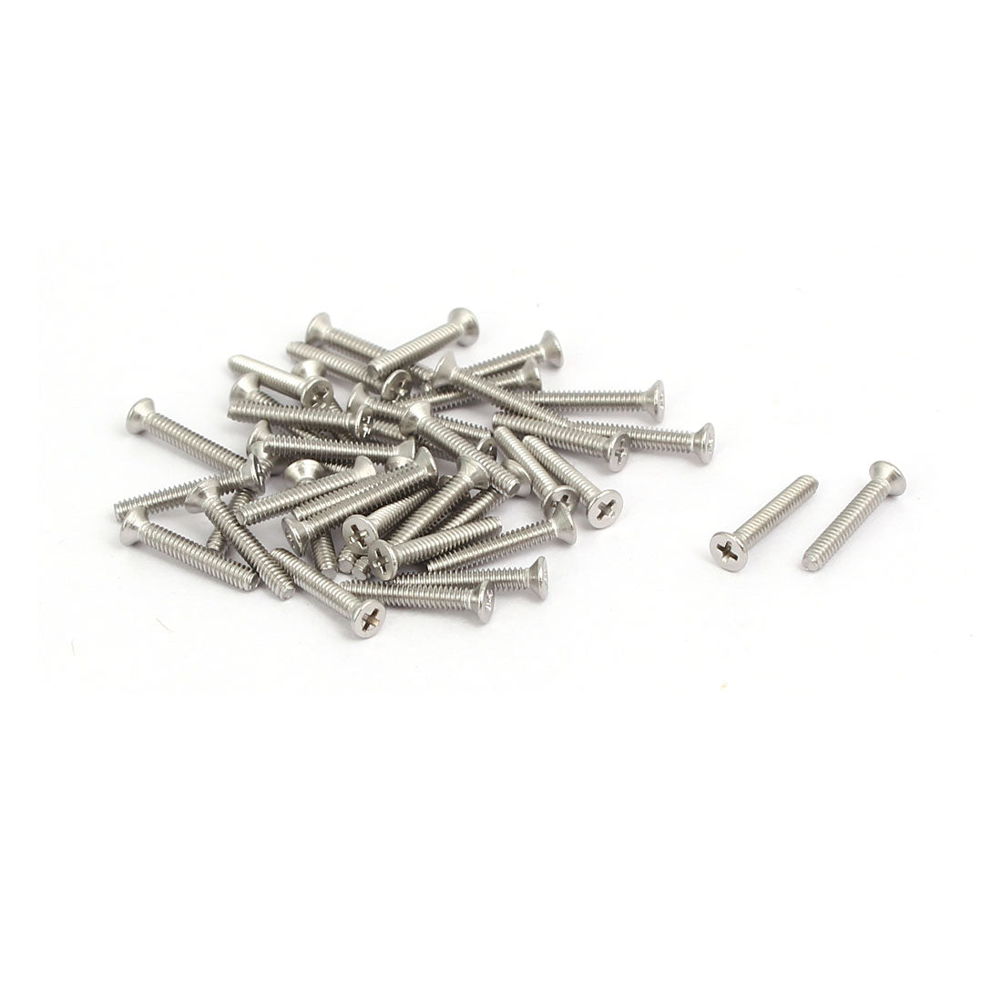 Harfington M1.6x10mm 316 Stainless Steel Phillips Socket Flat Head Machine Screws 40pcs