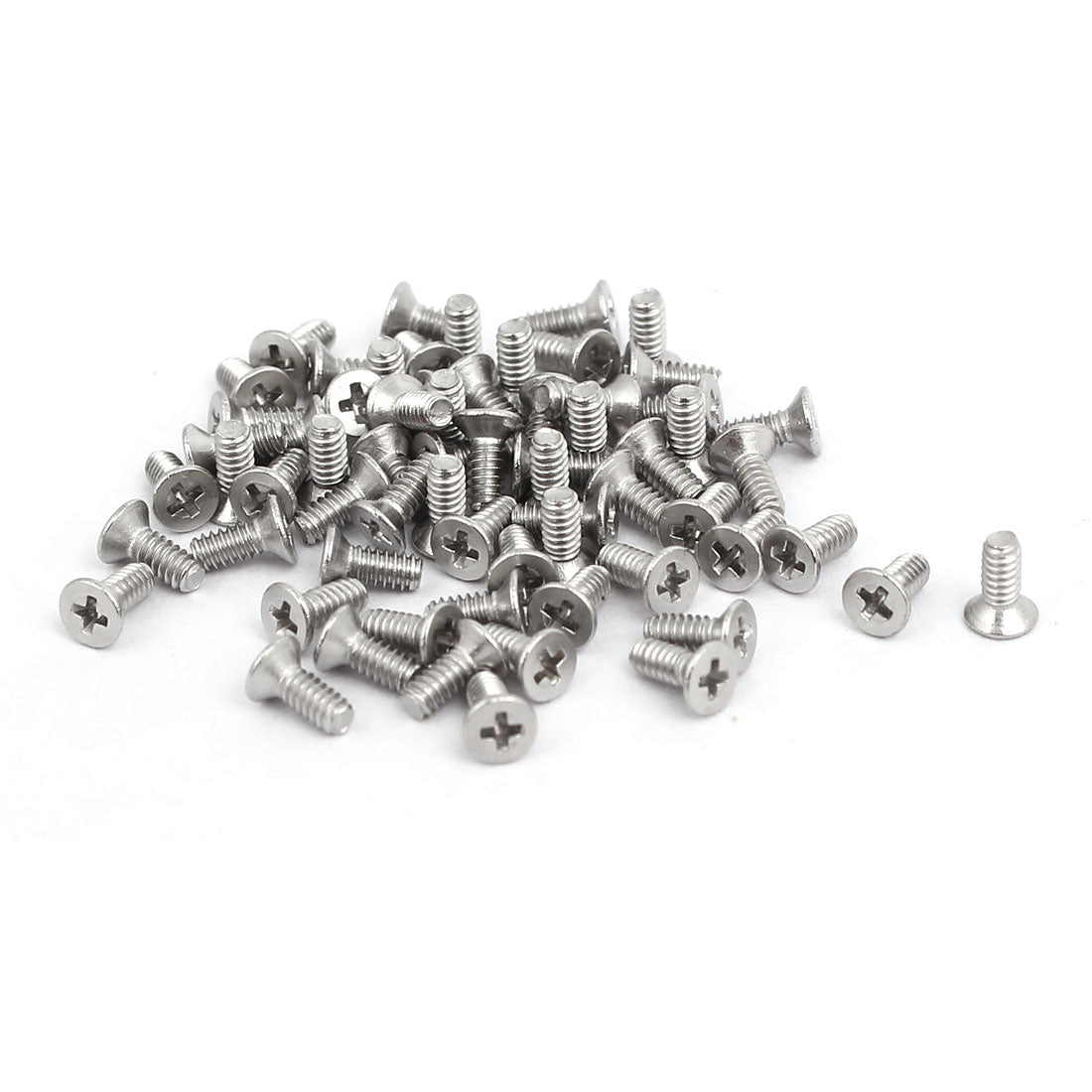 Harfington M1.6x4mm 316 Stainless Steel Phillips Countersunk Bolt Machine Screw 60pcs