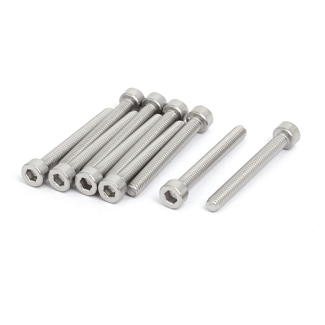 Harfington M4X35mm 316 Stainless Steel Fully Thread Hex Socket Cap Screw Bolt 10pcs