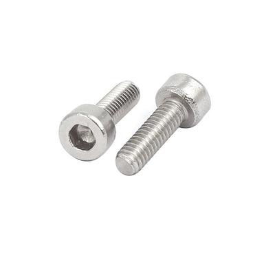 Harfington M2.5X8mm 316 Stainless Steel Fully Thread Hex Socket Cap Screw Bolt 25pcs
