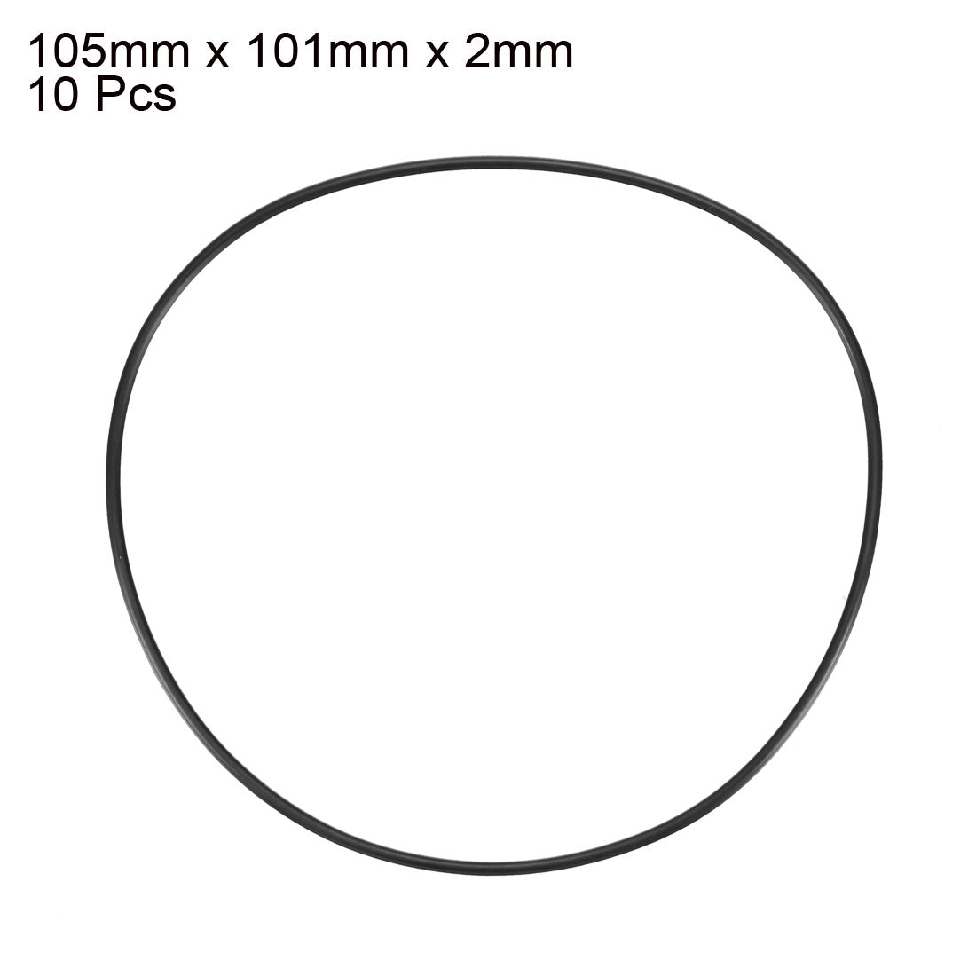 Harfington Nitrile Rubber O-Rings Metric Nitrile Rubber Sealing Gasket Black Pack of 10