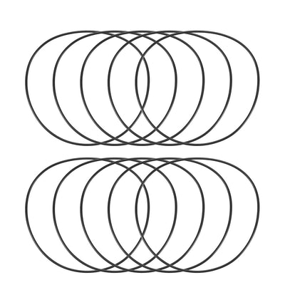 Harfington Nitrile Rubber O-Rings Metric Nitrile Rubber Sealing Gasket Black Pack of 10