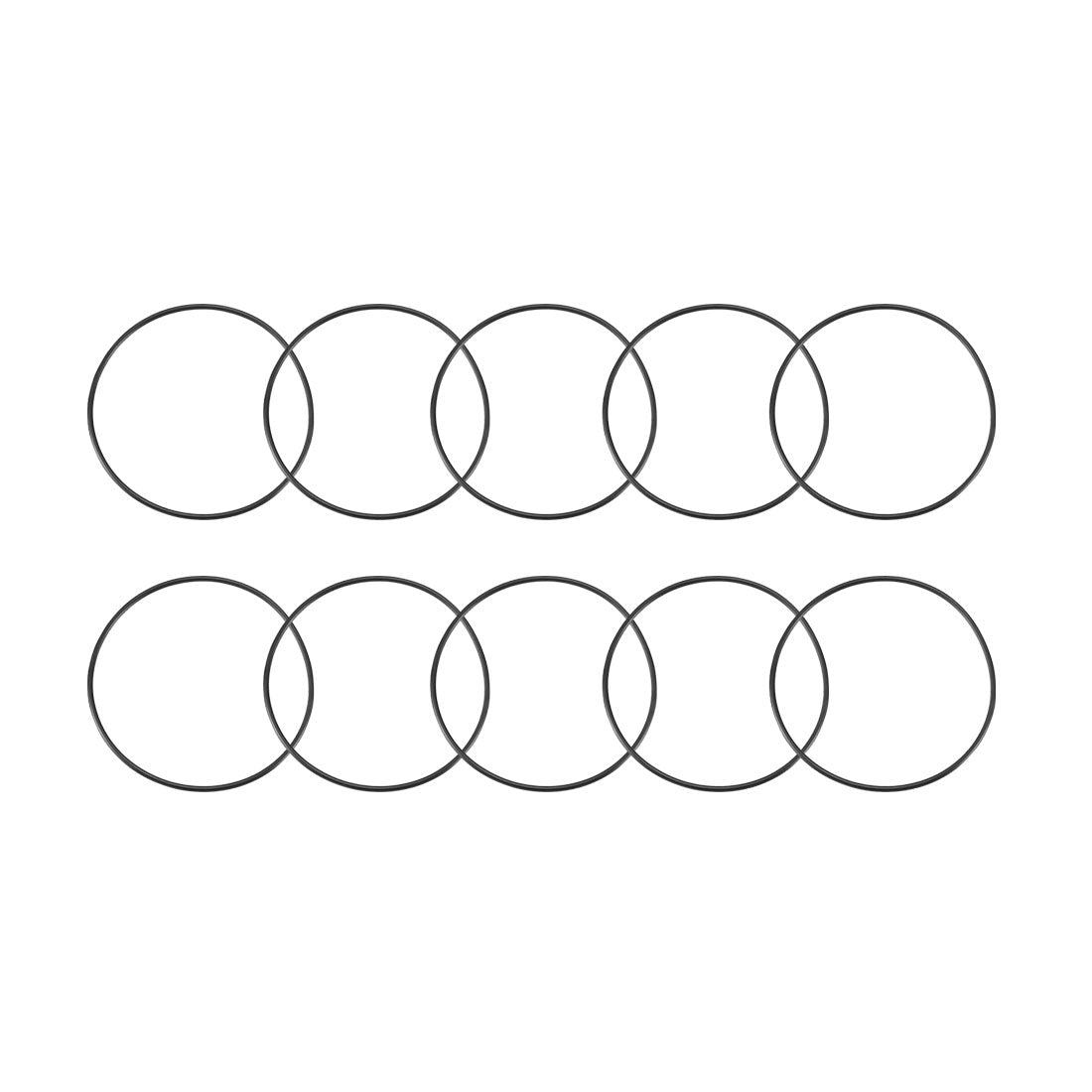 Harfington Nitrile Rubber O-Rings Metric Nitrile Rubber Sealing Gasket Black Pack of 10