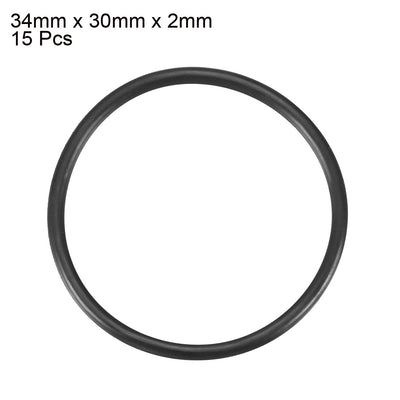Harfington Nitrile Rubber O-Rings, Metric Nitrile Rubber Sealing Gasket, Pack of 15