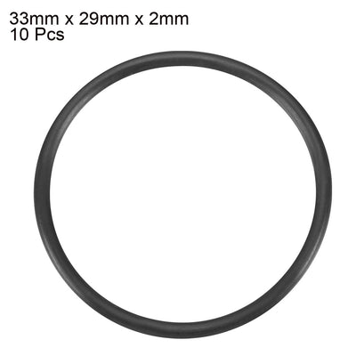 Harfington Nitrile Rubber O-Rings Metric Nitrile Rubber Sealing Gasket Black Pack of 10