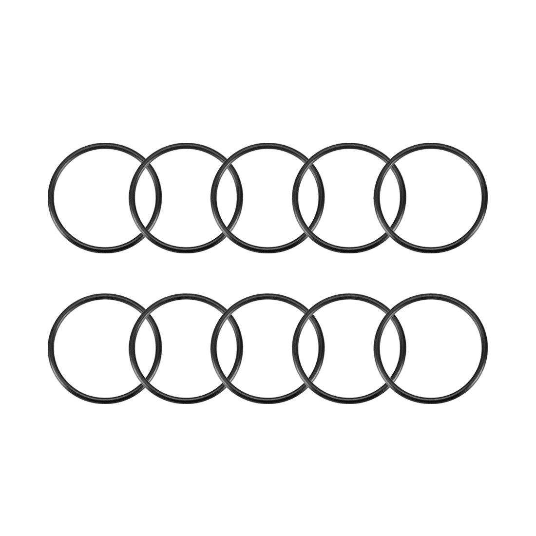 Harfington Nitrile Rubber O-Rings Metric Nitrile Rubber Sealing Gasket Black Pack of 10