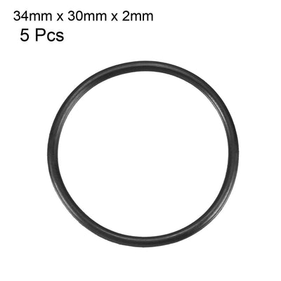 Harfington Nitrile Rubber O-Rings, Metric Nitrile Rubber Sealing Gasket 5Pcs
