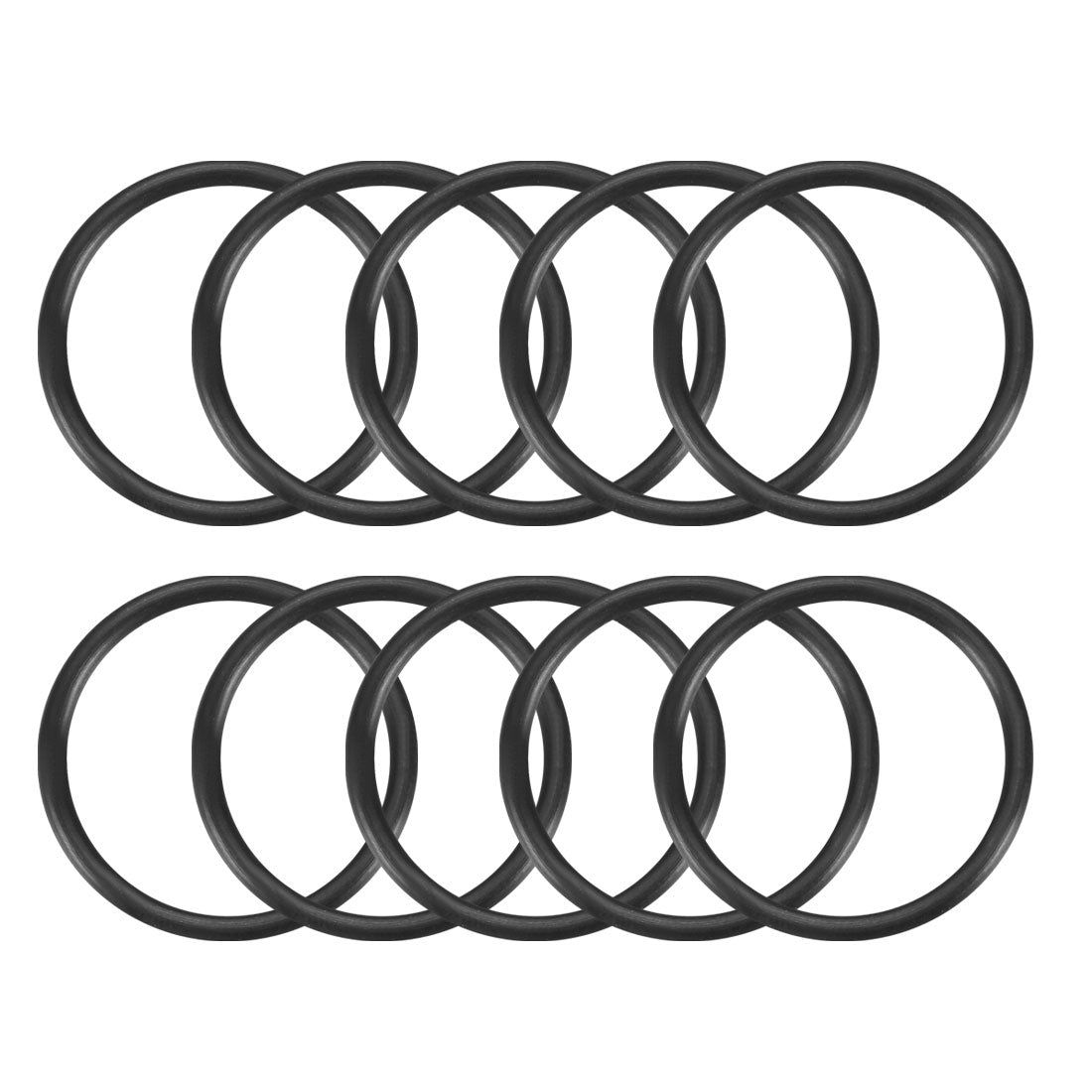 Harfington Nitrile Rubber O-Rings Metric Nitrile Rubber Sealing Gasket Black Pack of 10