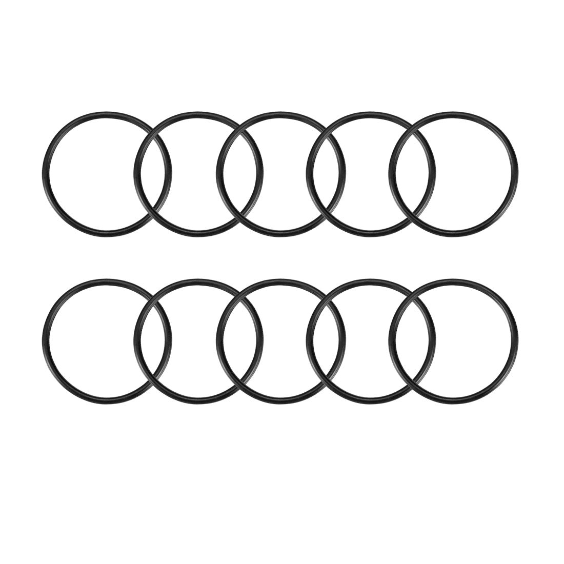 Harfington Nitrile Rubber O-Rings Metric Nitrile Rubber Sealing Gasket Black Pack of 10