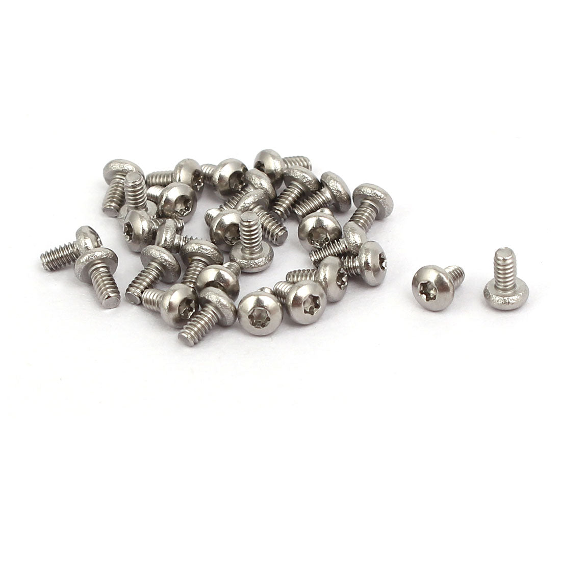 Harfington M1.6x3mm 304 Stainless Steel Button Head Torx Socket Screws Fastener 30pcs