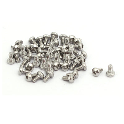 Harfington M1.6 x 3mm 304 Stainless Steel Torx Pan Head Screws Bolts Fasteners 50pcs