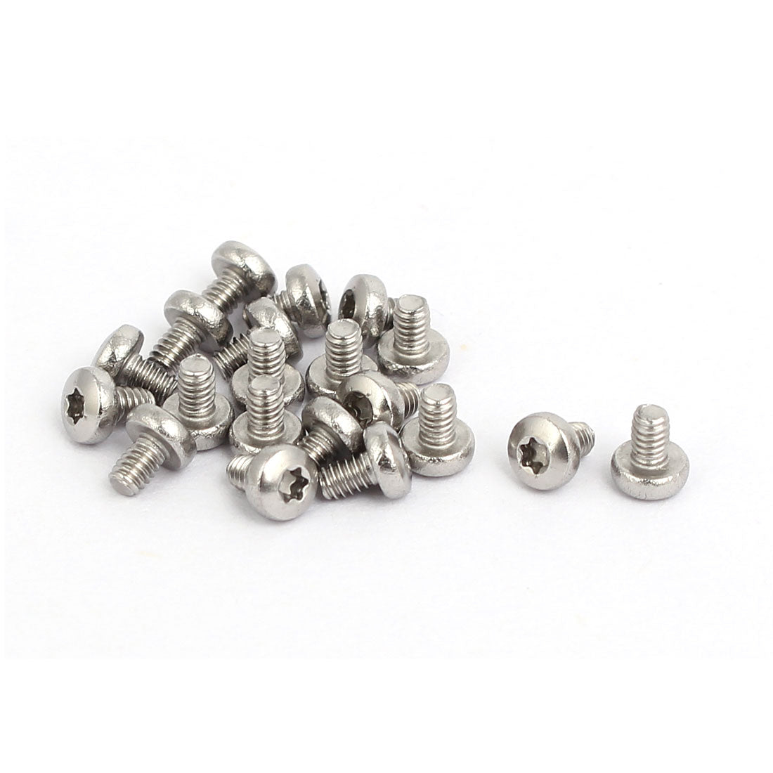 Harfington M2 x 3mm 304 Stainless Steel Torx Pan Head Screws Bolts Fasteners 20pcs