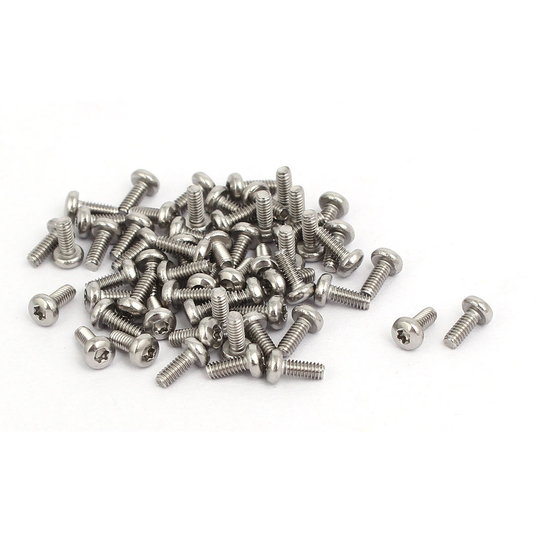 Harfington M2x5mm 304 Stainless Steel Pan Head Torx Socket Cap Machine Screw 60pcs
