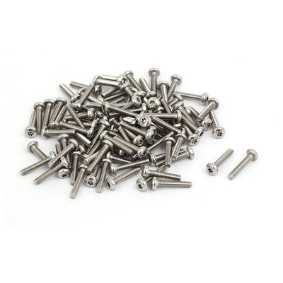 Harfington M2x10mm 304 Stainless Steel Pan Head Torx Socket Cap Machine Screw 100pcs