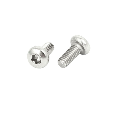 Harfington M2.5x6mm 304 Stainless Steel Button Head Torx Socket Screws Fastener 50pcs