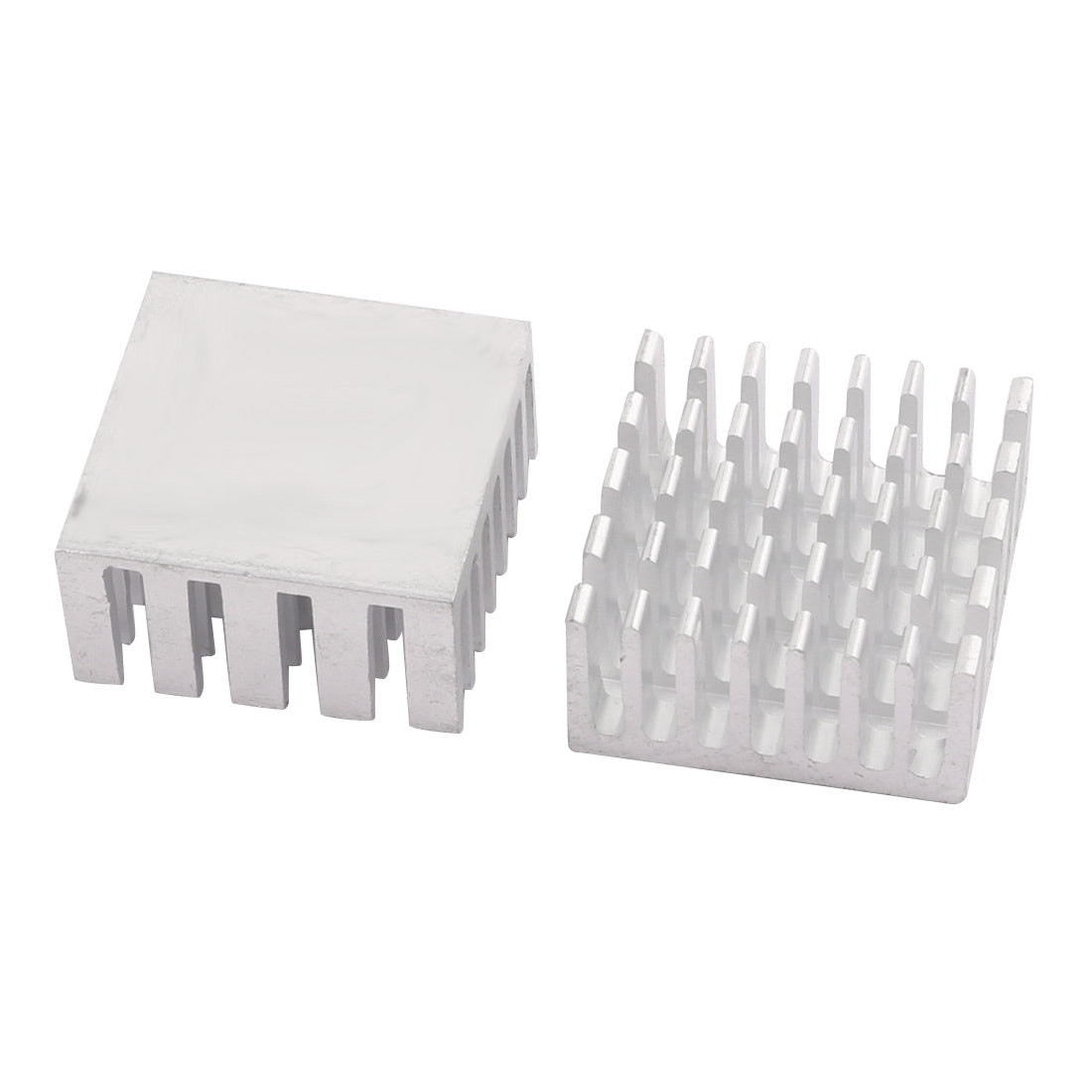 Harfington 15Pcs 20mm x 20mm x 10mm Aluminum Heatsink Heat Diffuse Cooling Fin Silver Tone