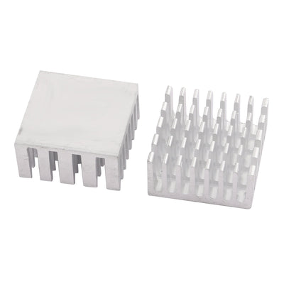 Harfington 15Pcs 20mm x 20mm x 10mm Aluminum Heatsink Heat Diffuse Cooling Fin Silver Tone