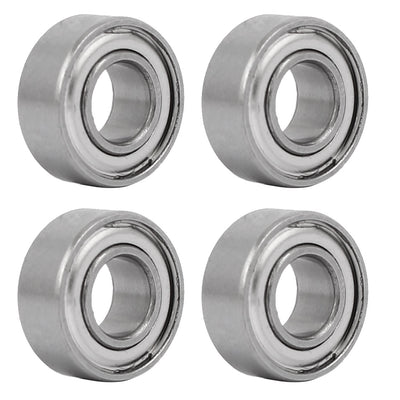 Harfington 13mmx6mmx5mm Stainless Steel Single Row Double Shielded Deep Groove Ball Bearing 4pcs
