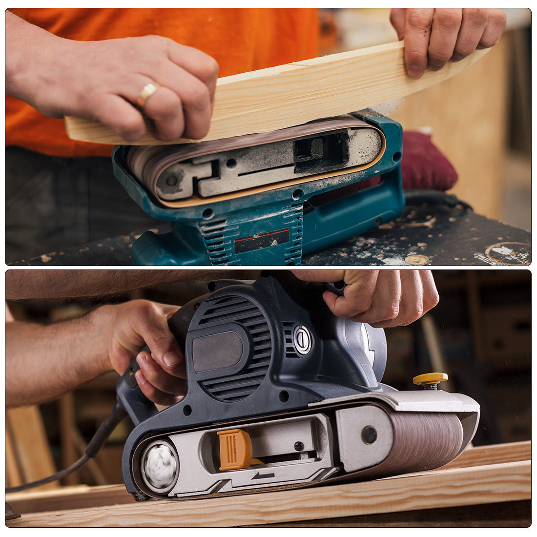 Harfington 2-Inch x 72-Inch Aluminum Oxide Sanding Belt 240 Grits Lapped Joint 6pcs