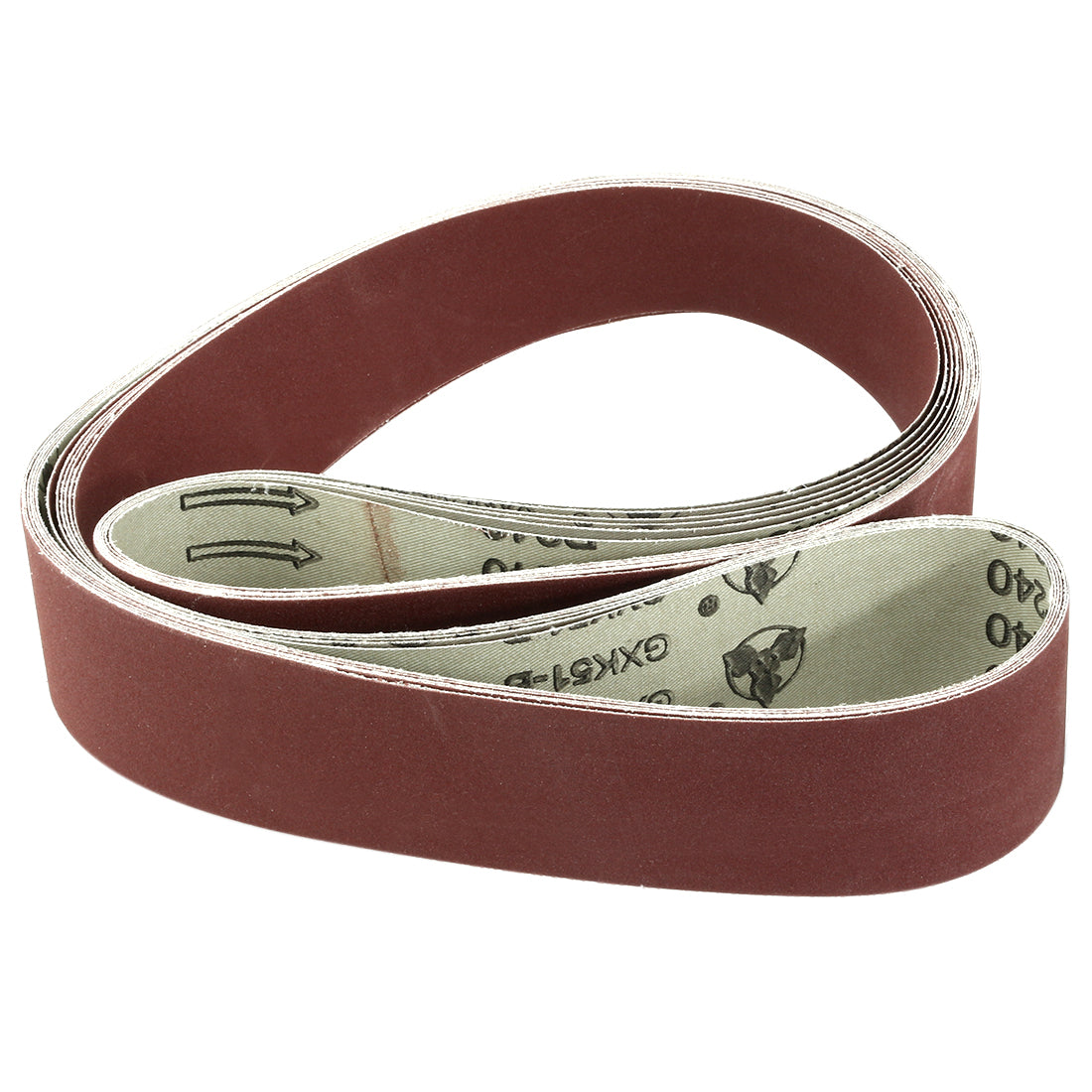 Harfington 2-Inch x 72-Inch Aluminum Oxide Sanding Belt 240 Grits Lapped Joint 6pcs