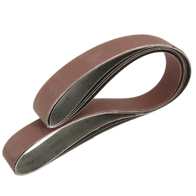 Harfington 2-Inch x 72-Inch Aluminum Oxide Sanding Belt 800 Grits Flush Joint 6pcs