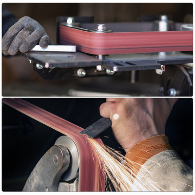 Harfington 2-Inch x 42-Inch Aluminum Oxide Sanding Belt 180 Grits Lapped Joint 3pcs