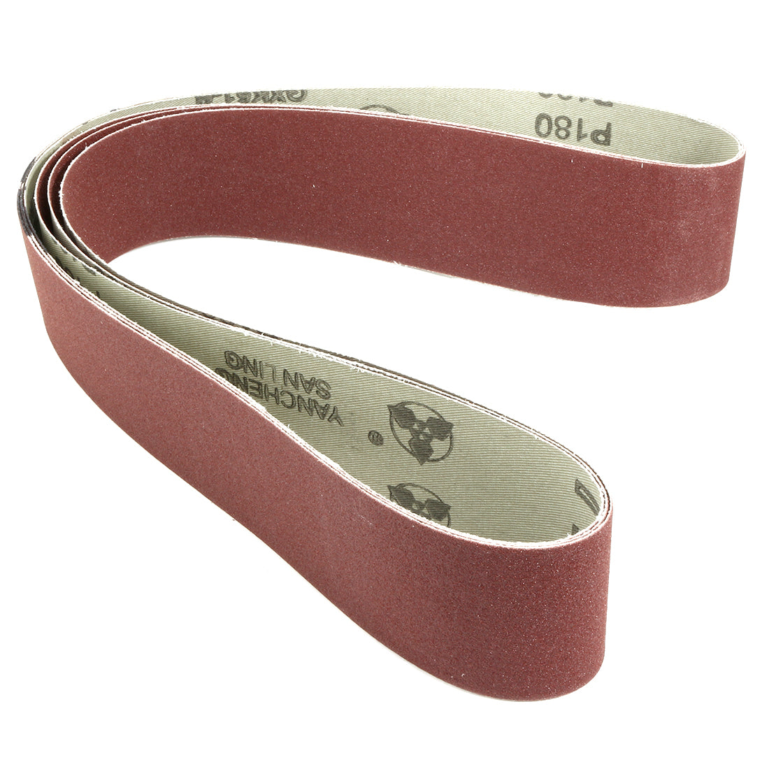 Harfington 2-Inch x 42-Inch Aluminum Oxide Sanding Belt 180 Grits Lapped Joint 3pcs