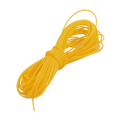Harfington 0.3mmx0.6mm PTFE Resistant High Temperature Yellow Tubing 5 Meters 16.4Ft