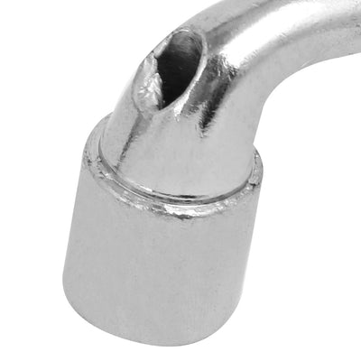 Harfington 13mm 1/2-inch Socket Metal L Shaped Double Ended Hex Spanner Wrench Silver Tone